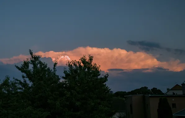 Storm, sky, blue, cloud, clouds
