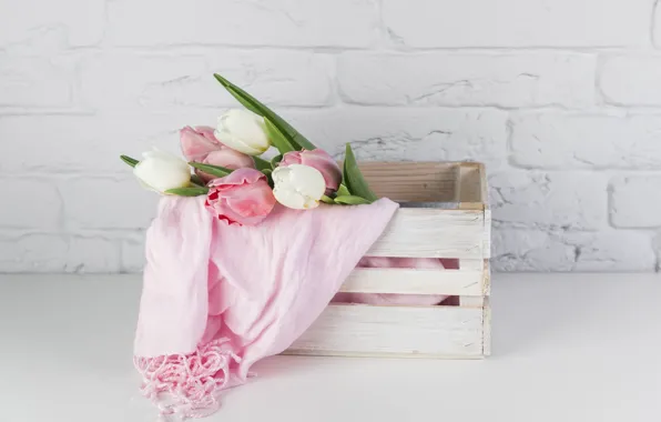 Bouquet, tulips, pink, pink, Tulips