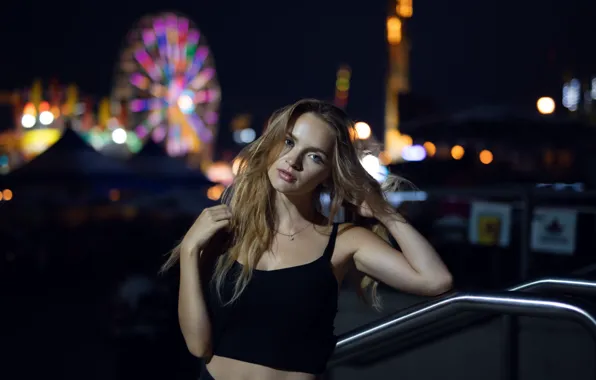 Look, girl, face, background, hair