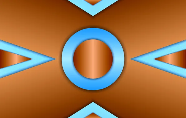 Circles, triangles, gradient, shadows
