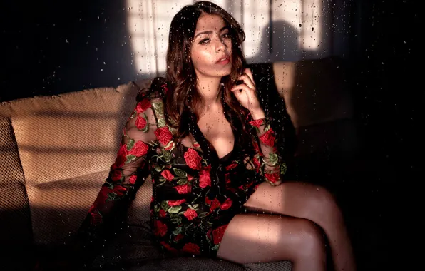 Girl, beautiful, model, indian, actress, celebrity, bollywood, girl on sofa