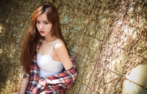 Picture summer, face, hair, figure, Asian, cutie