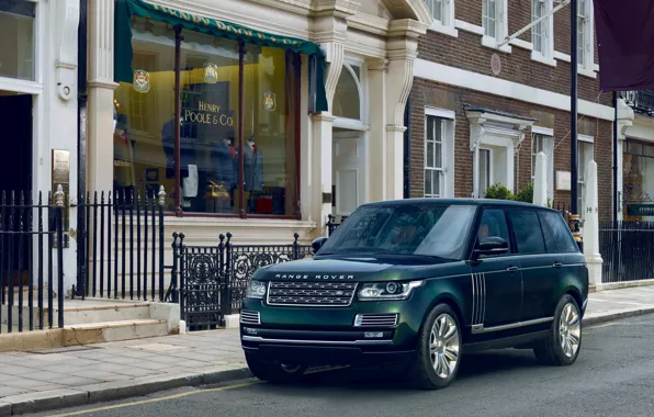 Picture background, green, Land Rover, Range Rover, the front, Land Rover, Range Rover, Holland &ampamp; Holland