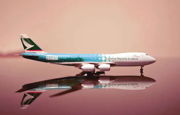 The plane, Model, Wings, Boeing, Aviation, 747, Cathay Pacific