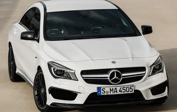 Picture white, lights, Mercedes-Benz, Mercedes, AMG, the front, CLA