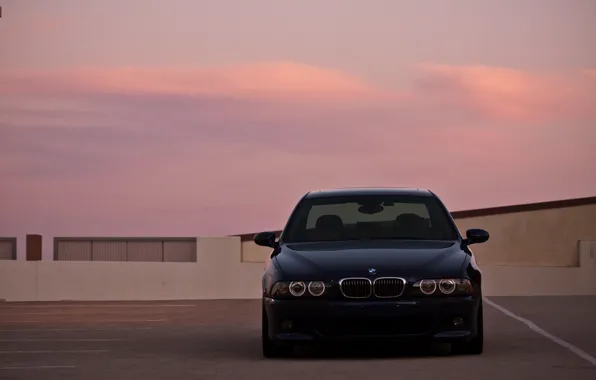 Picture BMW, Black, Sunset, E39, M5