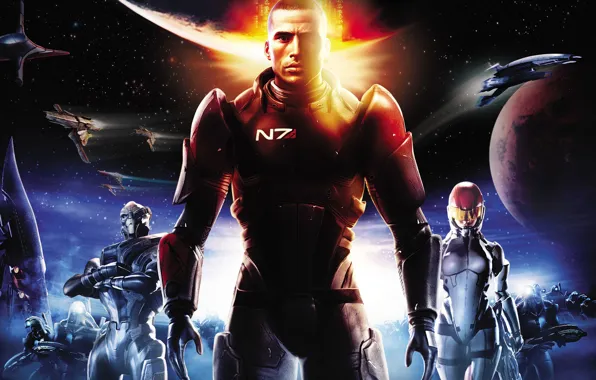 Picture fiction, game, John Shepard, John Shepard, BioWare, Mass Effect, fantastic, The reapers