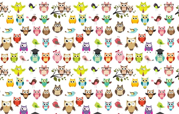 Picture background, owl, texture, art, children's