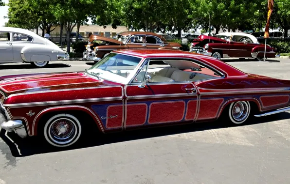 The city, Street, Classic, Chevy, Impala, Lowrider, Lowrider, Retro style