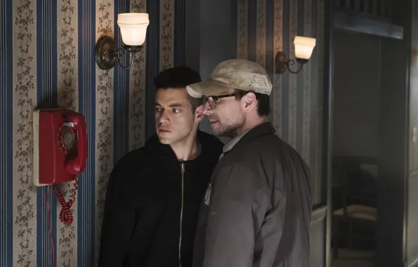 Christian Slater, Rami Malek, Rami Malek, Christian Slater, Mr. Robot, Mr.Robot, Mr Robot