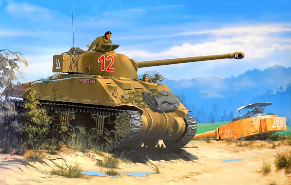 Sherman, British Army, WWII, Tankers, Sherman Firefly Vc