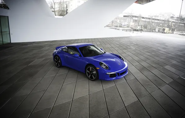 Picture photo, Porsche, Tuning, Blue, Car, 2015, Club Coupe, Metallic