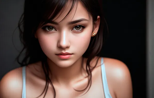 Picture Portrait, Beautiful girl, AI art, Asian Woman