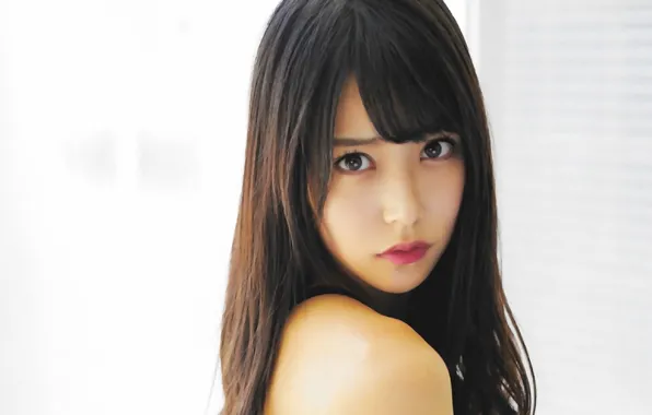 Girl, long hair, beautiful, pretty, lips, face, asian, attractive