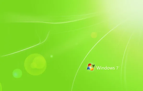 Picture light, strips, green, green, color, minimalism, Windows 7, Hi-Tech