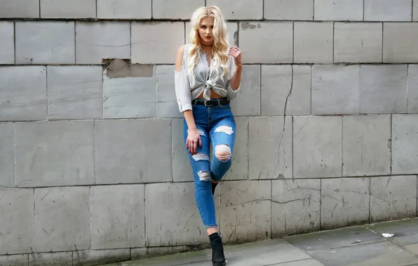 Style, wall, blonde, beauty