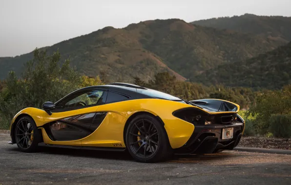 Hills, Yellow, Supercar, McLaren P1
