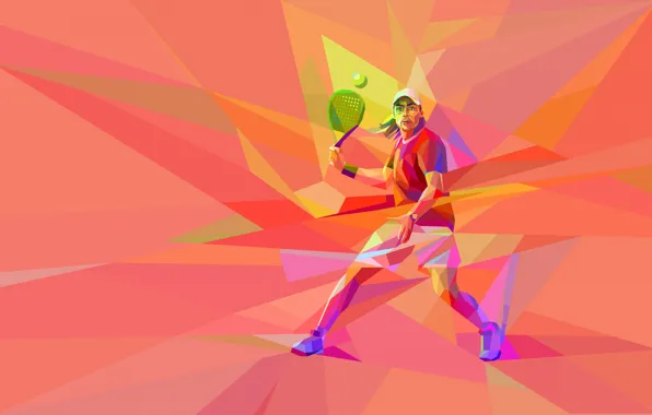 Picture the game, vector, athlete, tennis