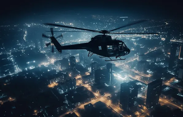 Flight, aviation, technique, helicopter, AI art, neural network