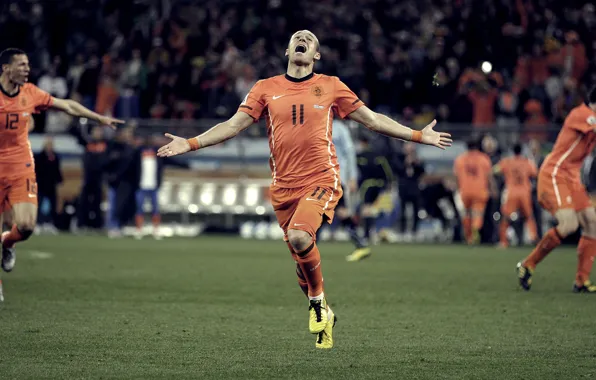 Picture football, sport, stadiums, Holland, van Bommel, Robben