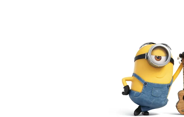 Guitar, pose, Minion, Stuart