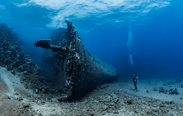 Picture water, the diver, diving, the bottom of the sea, water, diving, diver, diver