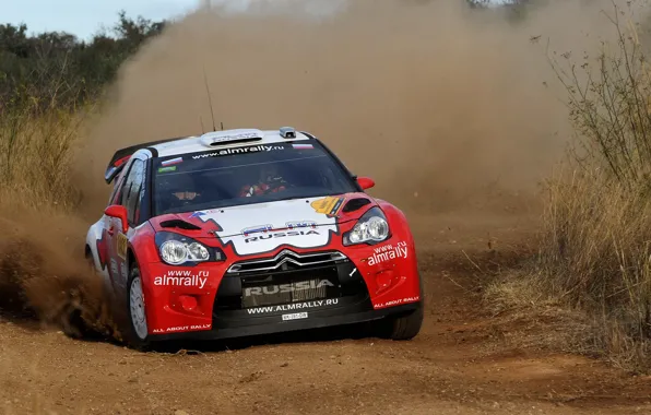 Picture Dust, Sport, Skid, Citroen, DS3, WRC, Rally, Rally, Competition