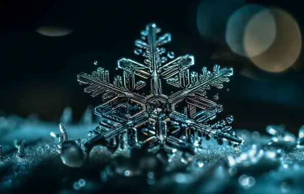 Winter, crystal, macro, snow, Shine, Christmas, New year, crystals