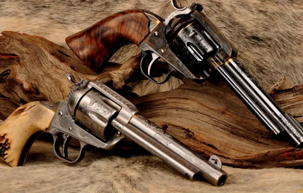 Picture weapons, revolver, weapon, western, engraving, Western, custom, Colt .45 Single-Action Army
