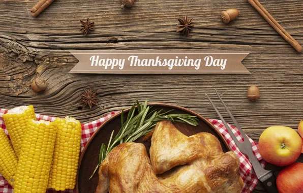 Autumn, corn, cinnamon, autumn, Turkey, rosemary, acorns, thanksgiving