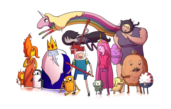 Picture adventure time, adventure time, marceline, BMO, tree trunks, gunter, susan strong, the ice king