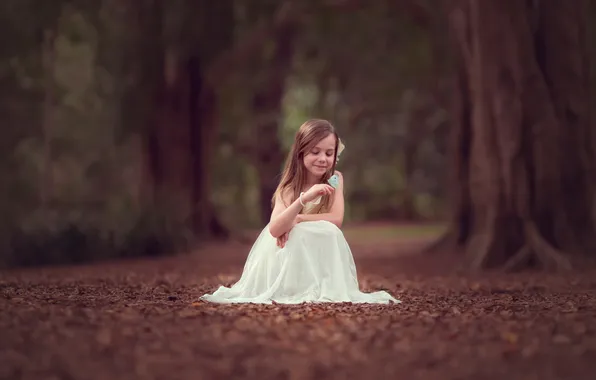 Picture smile, butterfly, girl