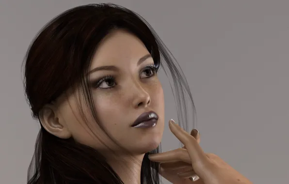 Girl, background, hands