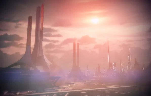 The sky, clouds, Future, Mass Effect 3, Tessie, High-rise building