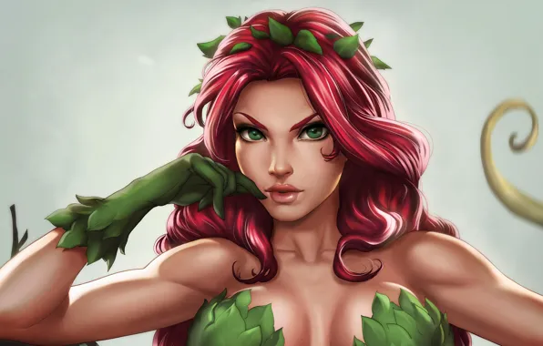 Picture girl, plant, poison ivy, DC Comics, Poison Ivy, Pamela Isley, by Dandonfuga