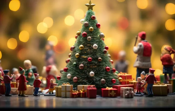 Balls, toy, toys, men, Christmas, New year, herringbone, figures