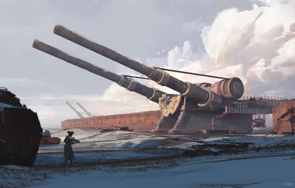 Construction, gun, shaft, supergun, Defense weakness