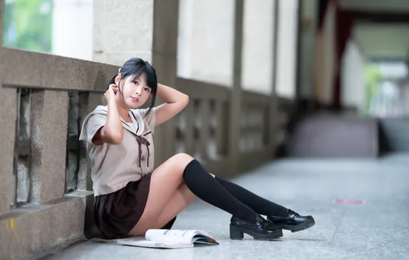 Picture girl, pose, Asian