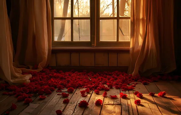 Decoration, love, room, holiday, romance, bed, interior, heart