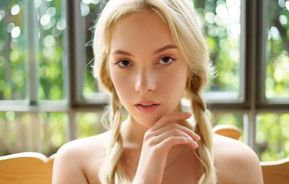 Model, awesome, gorgeous, photoshoot, posing, braids, cute girl, beautiful face
