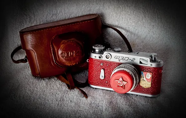 Background, camera, FED-2, Model PE02