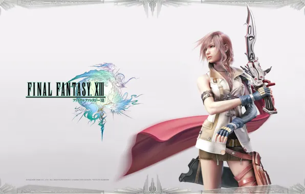Picture girl, sword, Final Fantasy XIII, Lightning, FF 13