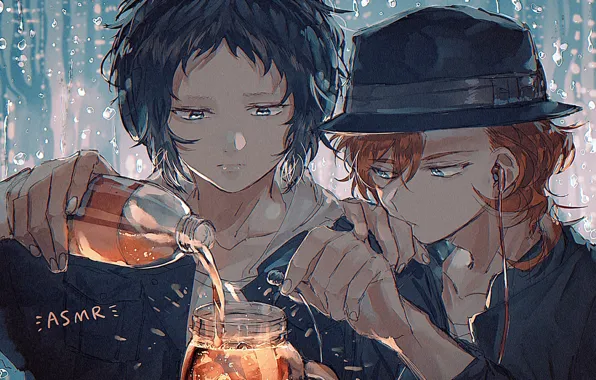 Mobile wallpaper Anime Bungou Stray Dogs Chuuya Nakahara Ryūnosuke  Akutagawa 1363861 download the picture for free