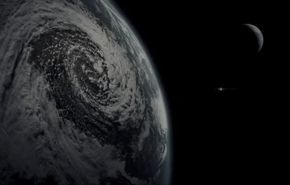 Space, planet, ship, Space, Planet, Ship, TitanFall