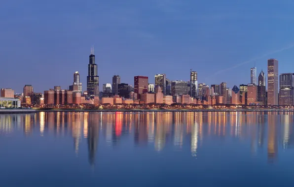 Picture building, skyscrapers, Chicago, America, USA