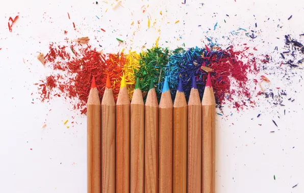 Paint, pencil, colored pencils