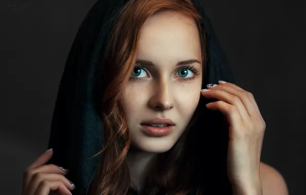 Look, close-up, face, background, model, portrait, hands, makeup