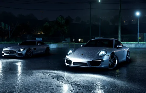 Picture Porsche, NFS, Mercedes AMG, 911 Carerra, Need For Speed 2016