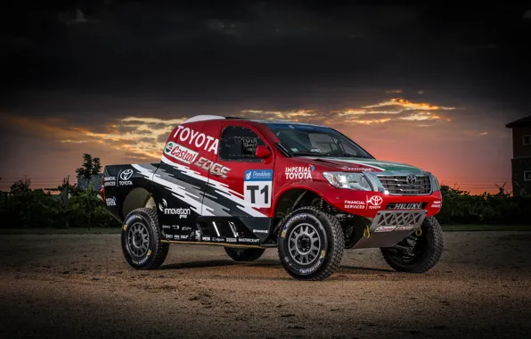 Desert, dust, cloud, Toyota, Car, Hilux, Toyota, Rally