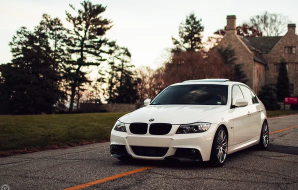 White, BMW, BMW, before, white, sedan, E90, The 3 series